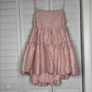 NWT Anthropologie x Auteta Pink Flower Dress with Tie Back size Small